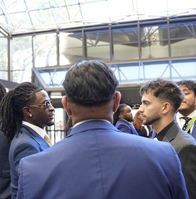 LY Marketing team networking at a leadership conference